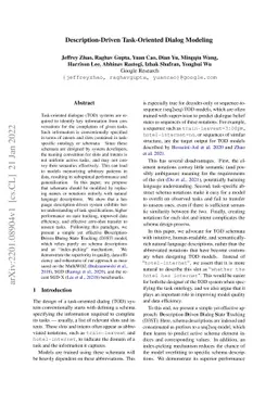 Description-Driven Task-Oriented Dialog Modeling