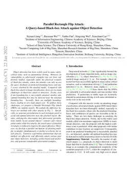 Parallel Rectangle Flip Attack: A Query-based Black-box Attack against
  Object Detection