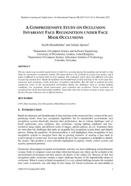 A Comprehensive Study on Occlusion Invariant Face Recognition under Face
  Mask Occlusion