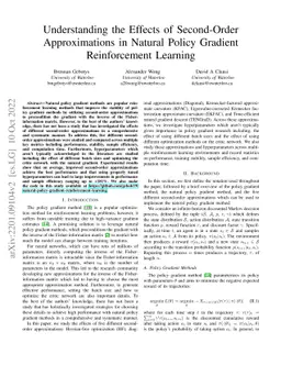 Understanding the Effects of Second-Order Approximations in Natural
  Policy Gradient Reinforcement Learning