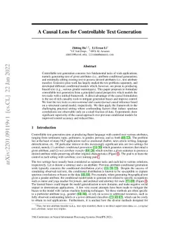 A Causal Lens for Controllable Text Generation