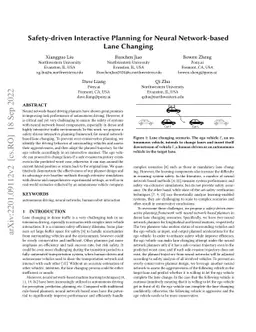 Safety-driven Interactive Planning for Neural Network-based Lane
  Changing