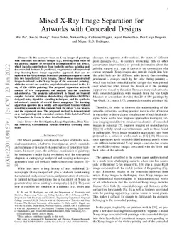 Mixed X-Ray Image Separation for Artworks with Concealed Designs
