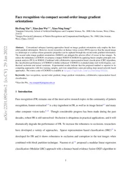 Face recognition via compact second order image gradient orientations