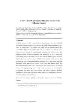 1000x Faster Camera and Machine Vision with Ordinary Devices