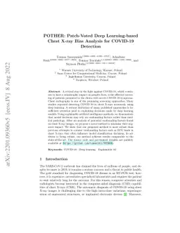POTHER: Patch-Voted Deep Learning-Based Chest X-ray Bias Analysis for
  COVID-19 Detection