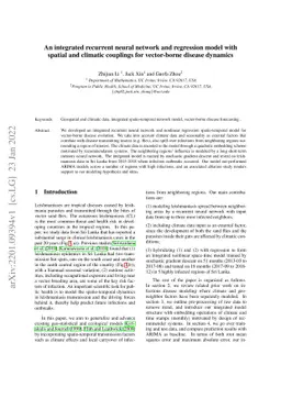 An integrated recurrent neural network and regression model with spatial
  and climatic couplings for vector-borne disease dynamics