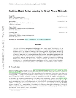 Partition-Based Active Learning for Graph Neural Networks