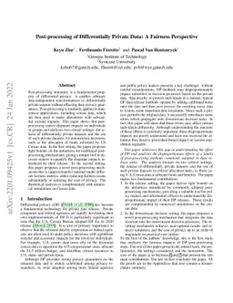 Post-processing of Differentially Private Data: A Fairness Perspective