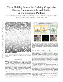 Cyber Mobility Mirror for Enabling Cooperative Driving Automation in
  Mixed Traffic: A Co-Simulation Platform