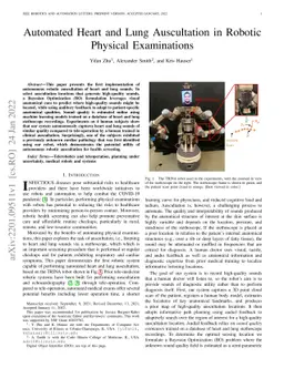 Automated Heart and Lung Auscultation in Robotic Physical Examinations