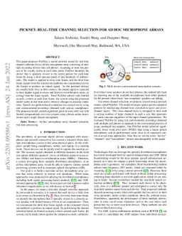 PickNet: Real-Time Channel Selection for Ad Hoc Microphone Arrays