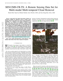 SEN12MS-CR-TS: A Remote Sensing Data Set for Multi-modal Multi-temporal
  Cloud Removal