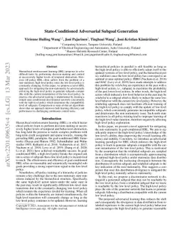 State-Conditioned Adversarial Subgoal Generation