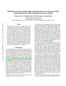 Multiscale Generative Models: Improving Performance of a Generative
  Model Using Feedback from Other Dependent Generative Models