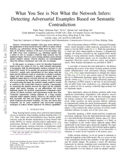 What You See is Not What the Network Infers: Detecting Adversarial
  Examples Based on Semantic Contradiction