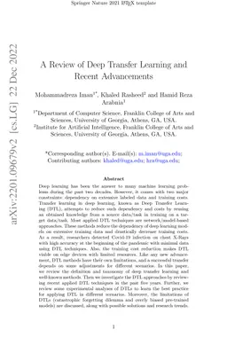 A Review of Deep Transfer Learning and Recent Advancements