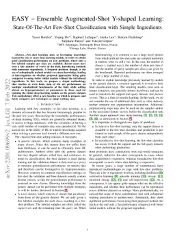 EASY: Ensemble Augmented-Shot Y-shaped Learning: State-Of-The-Art
  Few-Shot Classification with Simple Ingredients