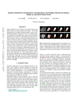 Shape-consistent Generative Adversarial Networks for multi-modal Medical
  segmentation maps