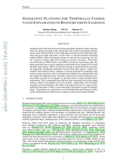 Generative Planning for Temporally Coordinated Exploration in
  Reinforcement Learning