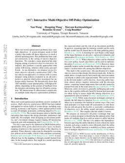 IMO$^3$: Interactive Multi-Objective Off-Policy Optimization