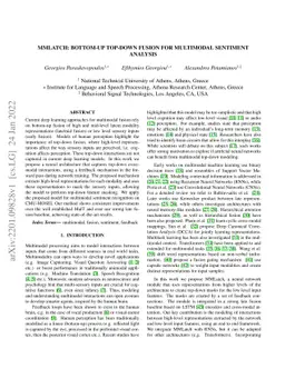 MMLatch: Bottom-up Top-down Fusion for Multimodal Sentiment Analysis