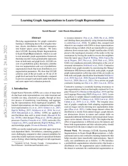 Learning Graph Augmentations to Learn Graph Representations