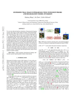 Hyperspectral Image Super-resolution with Deep Priors and Degradation
  Model Inversion