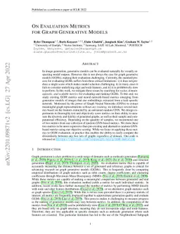 On Evaluation Metrics for Graph Generative Models