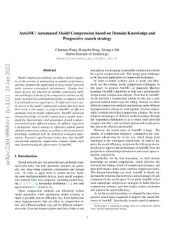 AutoMC: Automated Model Compression based on Domain Knowledge and
  Progressive search strategy