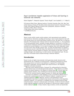 Input correlations impede suppression of chaos and learning in balanced
  rate networks