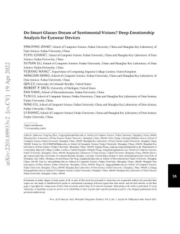 Do Smart Glasses Dream of Sentimental Visions? Deep Emotionship Analysis
  for Eyewear Devices