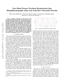 Novel Blood Pressure Waveform Reconstruction from Photoplethysmography
  using Cycle Generative Adversarial Networks