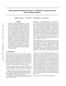 Representation Topology Divergence: A Method for Comparing Neural
  Network Representations