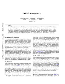 Wavelet Transparency