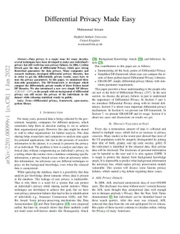 Differential Privacy Made Easy