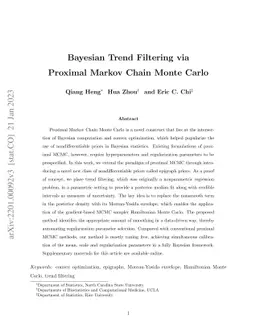 Bayesian Trend Filtering via Proximal Markov Chain Monte Carlo