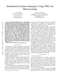 Distributed Evolution Strategies Using TPUs for Meta-Learning