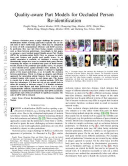 Quality-aware Part Models for Occluded Person Re-identification