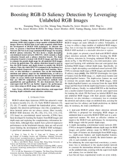 Boosting RGB-D Saliency Detection by Leveraging Unlabeled RGB Images