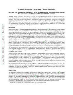 Semantic Search for Large Scale Clinical Ontologies