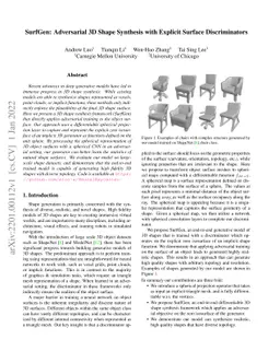 SurfGen: Adversarial 3D Shape Synthesis with Explicit Surface
  Discriminators