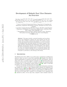 Development of Diabetic Foot Ulcer Datasets: An Overview