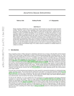 Adaptive Image Inpainting