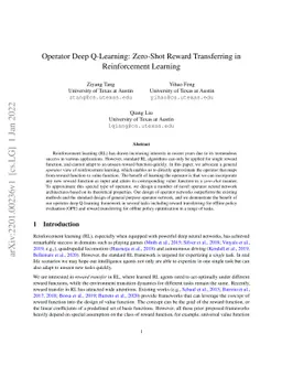 Operator Deep Q-Learning: Zero-Shot Reward Transferring in Reinforcement
  Learning