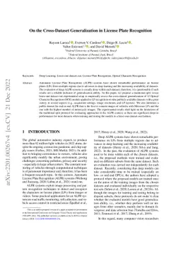 On the Cross-dataset Generalization in License Plate Recognition