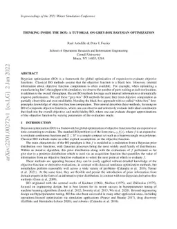 Thinking inside the box: A tutorial on grey-box Bayesian optimization