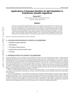 Applications of Gaussian Mutation for Self Adaptation in Evolutionary
  Genetic Algorithms
