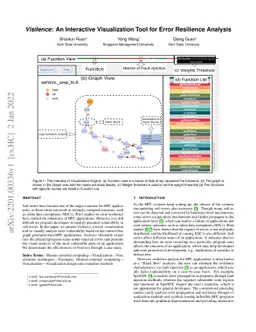 Visilence: An Interactive Visualization Tool for Error Resilience
  Analysis