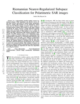 Riemannian Nearest-Regularized Subspace Classification for Polarimetric
  SAR images